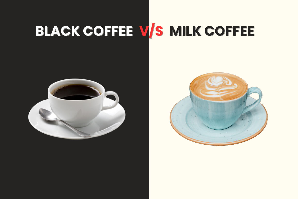 Black coffee vs Milk coffee. Which is better?