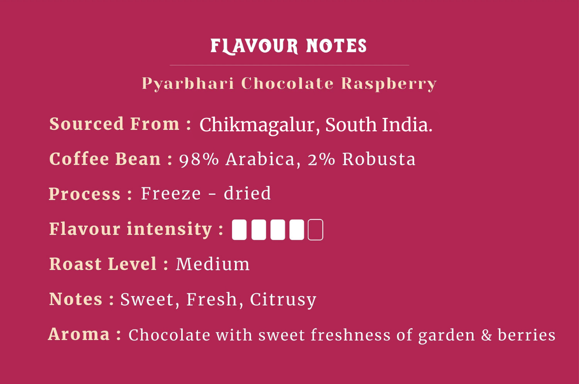 Pyaarbhari Chocolate Raspberry Premium Instant Coffee 50 gms