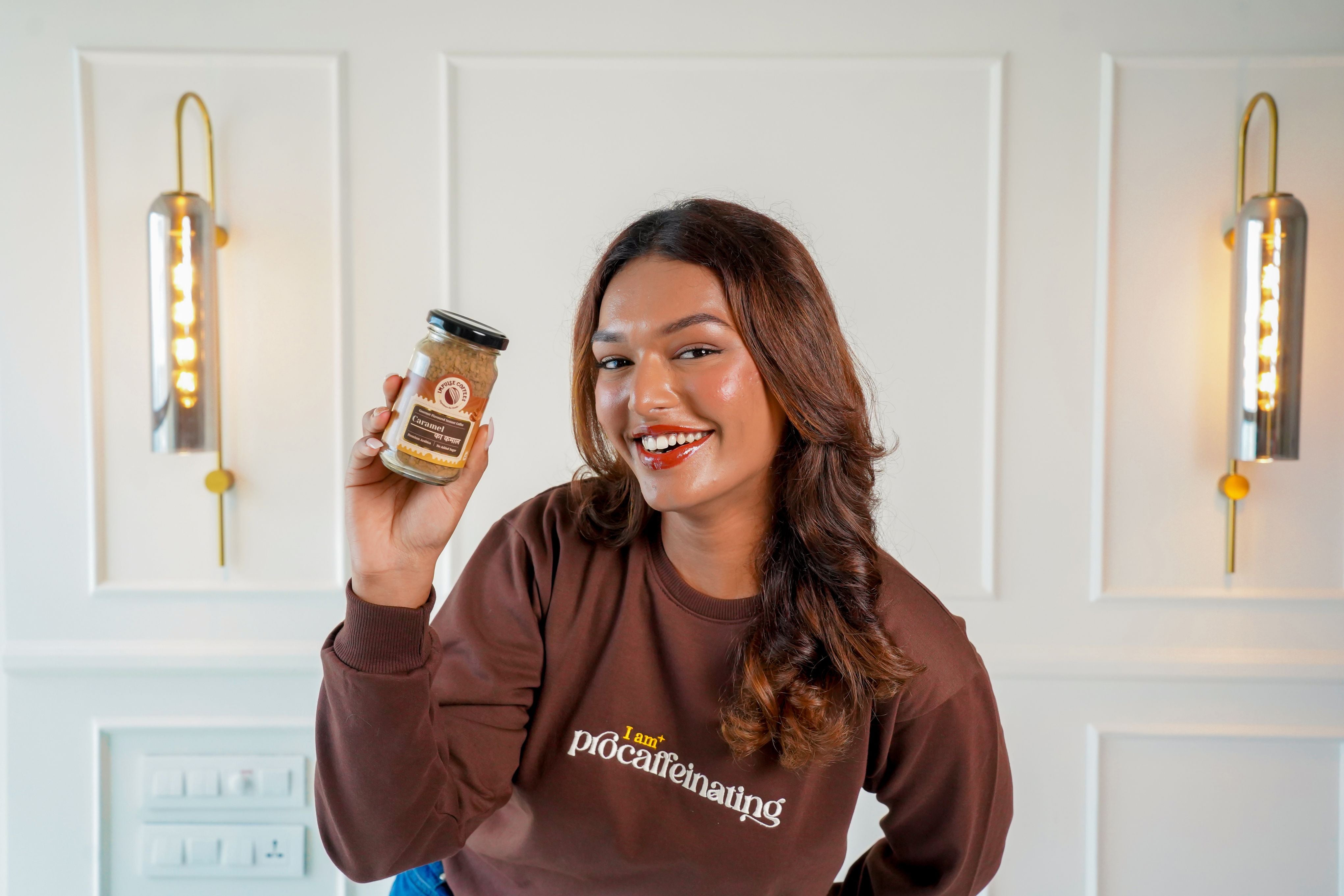 Caffeinated Combo | Caramel ka Kamal + I am Procaffeinating Sweatshirt